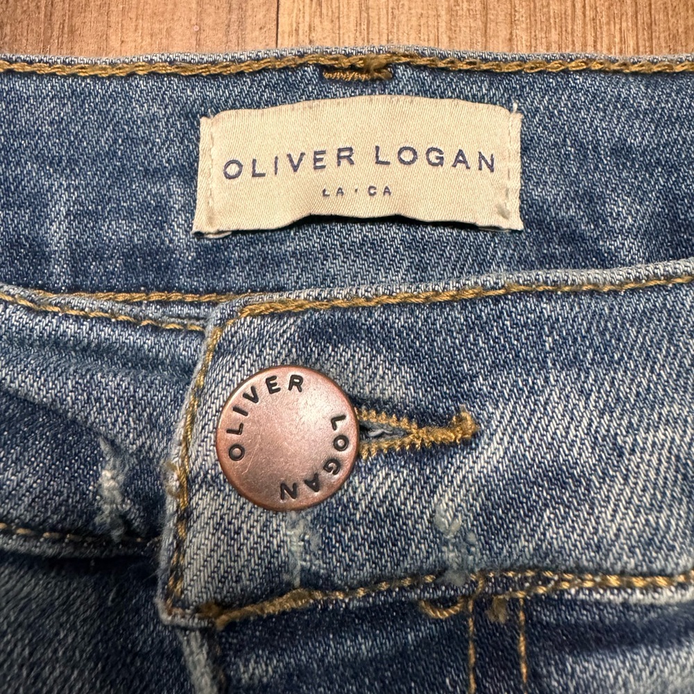 Oliver Logan Denim Crosby Relaxed Taper Straight Jeans, 28x30 Light Distress - Picture 11 of 16